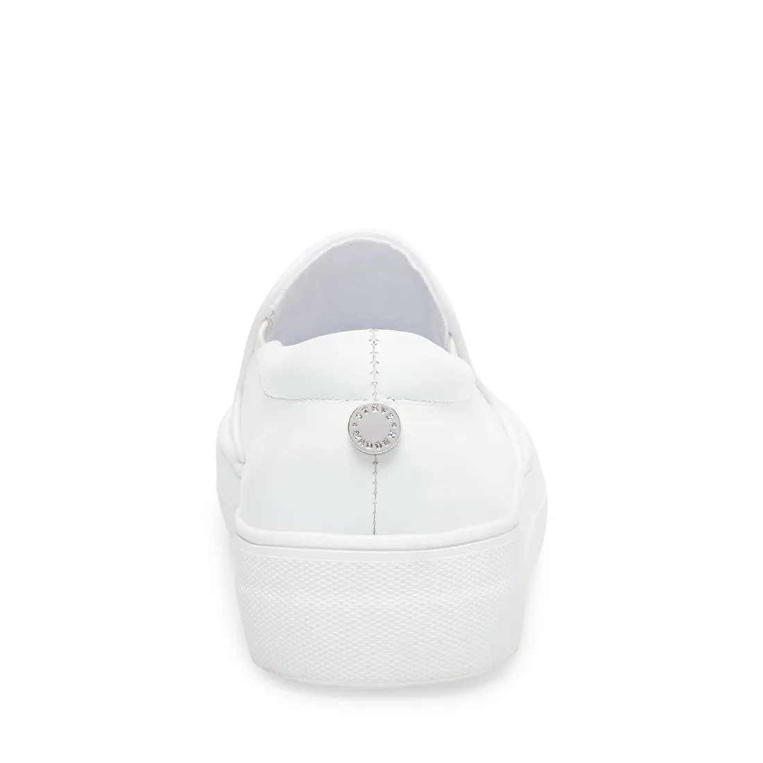 Steve Madden Gills-C White Slip On Low Top Rounded Toe Fashion Sneakers