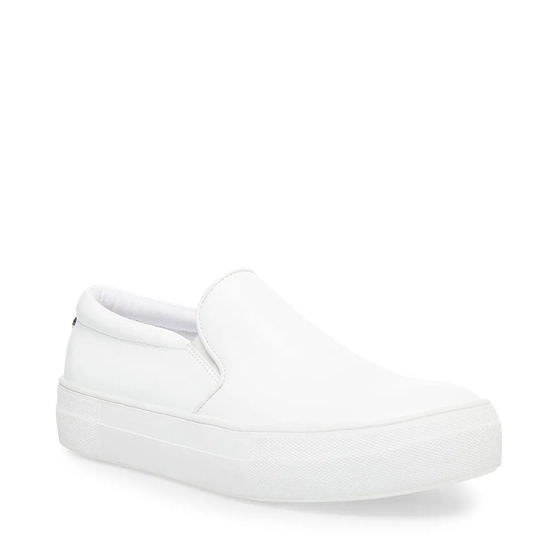 Steve Madden Gills-C White Slip On Low Top Rounded Toe Fashion Sneakers