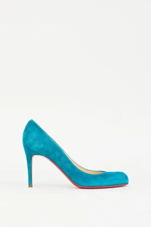 Teal Suede Simple 85 Pump