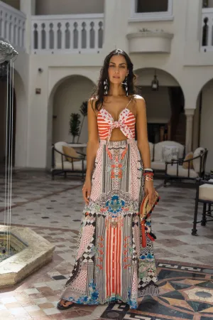 TIE FRONT CUT OUT MAXI MEET ME HERE
