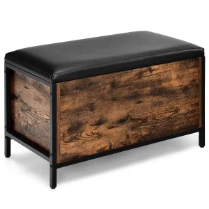 timeless Entryway Storage Bench Flip Top Ottoman Bed End Stool w/Padded Seat