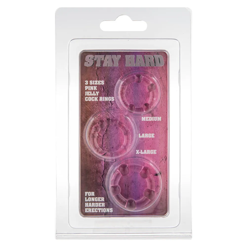 ToyJoy Stay Hard Cock Ring Set 3 Pieces