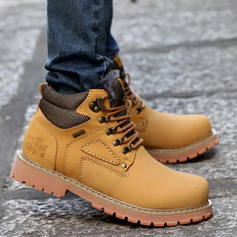 West Louis Durable Rubber Leather Ankle Boots