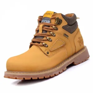 West Louis Durable Rubber Leather Ankle Boots