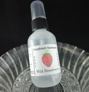 WILD STRAWBERRY Body Spray | 2 oz 4 oz | All Natural Perfume | Strawberry Sugar