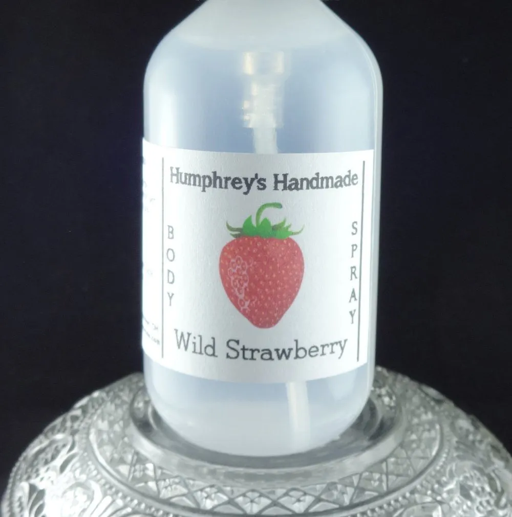 WILD STRAWBERRY Body Spray | 2 oz 4 oz | All Natural Perfume | Strawberry Sugar