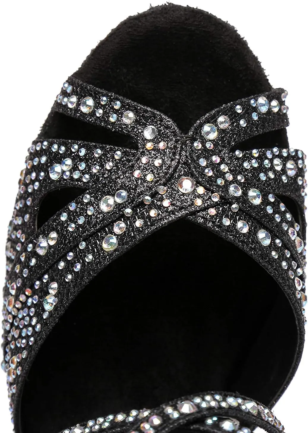 Women's Rhinestone Ballroom Dance Shoes Performance Wedding Dance Shoes for 1920s Party