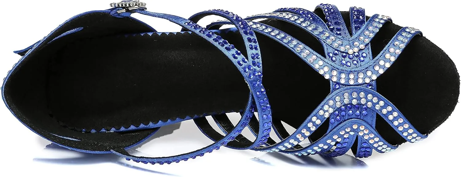Women's Rhinestone Ballroom Dance Shoes Performance Wedding Party Shoes For 1920s